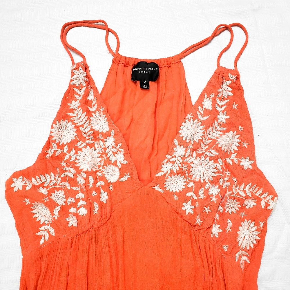 SOLD Orange Romeo & Juliet Couture Boho Dress